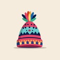 Chullo Hat flat illustration Royalty Free Stock Photo
