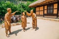 Statues in Literary village of Kim you jeong, Chuncheon, Korea