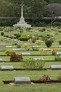 Chungkai war cemetery, where thousands of Allied POWs who died on the notorious Thailand to Burma death railway are buried.