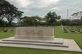 Chungkai war cemetery in Thailand, where thousands of Allied POWs who died on the Thailand - Burma death railway are buried.