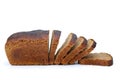 Chunk of rye bread with anise and some slices Royalty Free Stock Photo