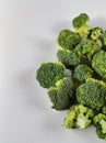 Chunked of broccoli for photography purposes as food background