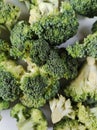 Chunked of broccoli for photography purposes as food background