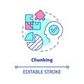 Chunking memorization technique concept icon