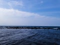 Chunks Of Coral Reefs In The Distance Of The Seawater Beach At Umeanyar Beach Royalty Free Stock Photo