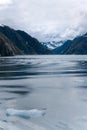 Chunks of Ice Floating in Ocean near Seward Alaska Royalty Free Stock Photo