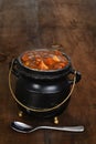 Chunky beef stew with a spoon Royalty Free Stock Photo