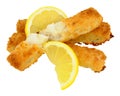 Chunky Breadcrumb Coated Cod Fish Fingers Royalty Free Stock Photo