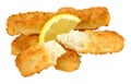 Chunky Breadcrumb Coated Cod Fish Fingers Royalty Free Stock Photo