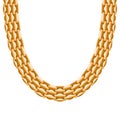 Chunky chain golden metallic necklace or bracelet