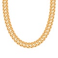 Chunky chain golden metallic necklace or bracelet