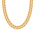 Chunky chain golden metallic necklace or bracelet.