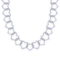 Chunky chain silver metallic necklace or bracelet