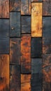 Chunky mango wood plank wall texture showcasing rich tones and natural variations Royalty Free Stock Photo