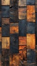 Chunky mango wood wall texture featuring warm tones and rich grains in a rustic setting Royalty Free Stock Photo
