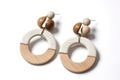 Chunky Oversized Earrings Modern Boho Feel Made From Natural Materials. Generative AI