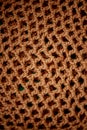 Chunky wool crochet. Brown. Close