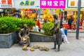 Chunxi road , famous commercial shopping street in Chengdu during evening at Chengdu Sichuan , China : 20 October 2023