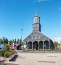 Church of Achao - Chiloe Island, Chile Royalty Free Stock Photo