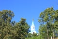 The church against the blue sky Royalty Free Stock Photo