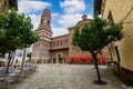 The church of Alcaniz in Poble Espanyol in Barcelona, Spain Royalty Free Stock Photo