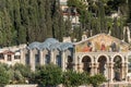 Church of all nations,  or Basilica of the Agony,  a Roman Catholic church located on the Mount of Olives in Jerusalem, next to Royalty Free Stock Photo