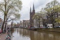 Church along a canal in Amsterdam