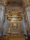Ornate gold and elaborate decor of the Church Altar in Santa Maria Maggiore, Rome Italy Royalty Free Stock Photo