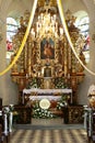 Church altar in a small village .