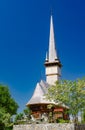 The Church of the Archangels Michael and Gabriel from Plopis village, Maramures county, Romania. Royalty Free Stock Photo