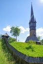 The Church of the Archangels Michael and Gabriel from Plopis village, Maramures county, Romania.