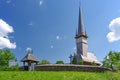 The Church of the Archangels Michael and Gabriel from Plopis village, Maramures county, Romania.