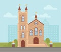 Church architecture vector concept Royalty Free Stock Photo