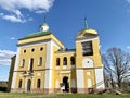 Church of the Assumption of the Blessed Virgin Mary Uspenskaya in the village Naberezhnaya Sloboda in the spring. Naro-Fominsky