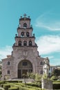 Church of the Assumption and Don Pelayo, Cangas de Onis, Asturias, Spain Royalty Free Stock Photo