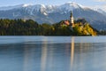 Church of the Assumption of Maria in Lake Bled, Slovenia Royalty Free Stock Photo