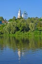 Church of the Assumption and Oka river in Kasimov city, Russia