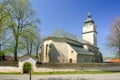 The Church of the Assumption of the Virgin Mary in Lubica with fortication wall