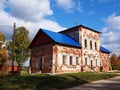 Church in the autumn landscape of the city. The Church dome surrounded by beautiful autumn trees. Details and close-up.