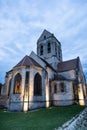 Church in Auvers-sur-Oise, France. The church was painted by Vincent van Gogh Royalty Free Stock Photo