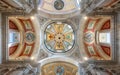 Church Basilica Ceiling at Sanctuary of Bom Jesus do Monte - Braga, Portugal Royalty Free Stock Photo