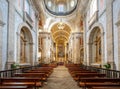 Church Basilica Interior at Sanctuary of Bom Jesus do Monte - Braga, Portugal Royalty Free Stock Photo