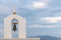 Church Bell and Orthodox Cross in Greece Royalty Free Stock Photo