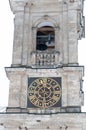 Church bell tower with clock