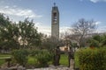 Church Bell Tower with Cross in McAllen, Texas