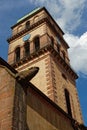 The church bell tower in Kaysersberg Royalty Free Stock Photo