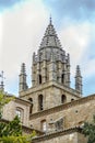 Church bell tower Late 16th century late Gothic building of San Esteban built in the village of Loarre Aragon Huesca Spain Royalty Free Stock Photo