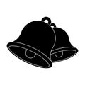 Church bells. Easter single icon in black style vector symbol stock illustration.