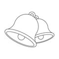Church bells. Easter single icon in outline style vector symbol stock illustration.
