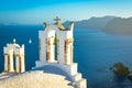 Church bells on a Greek Orthodox Church, Oia, Santorini, Greece, Royalty Free Stock Photo